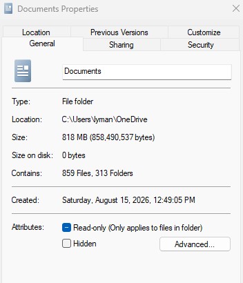 Size on Disk