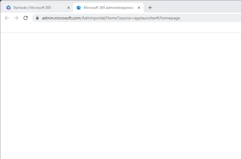 admin.microsoft.com loads a white page - Microsoft Q&A