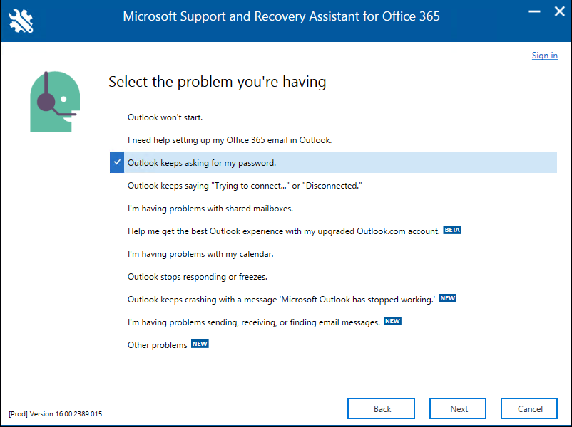 Outlook keep prompting for password with MFA enabled - Microsoft Q&A
