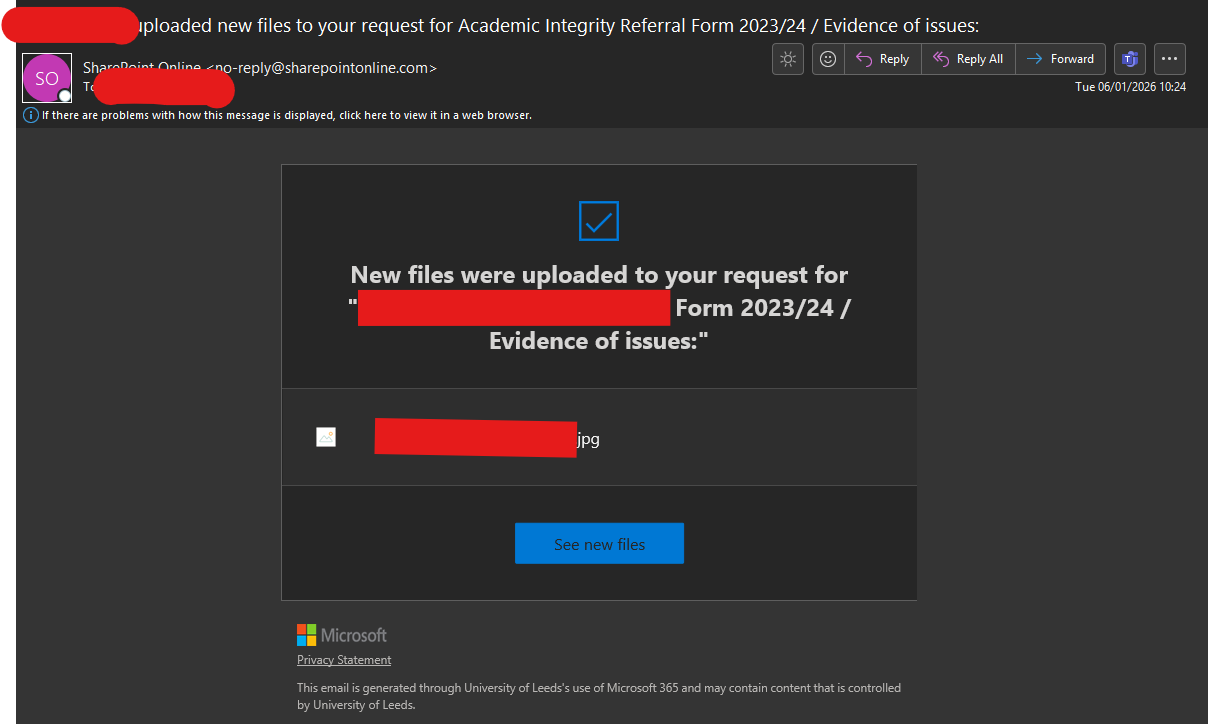 SharePoint Online Emails Showing Old Form & Folder Names - Microsoft Q&A