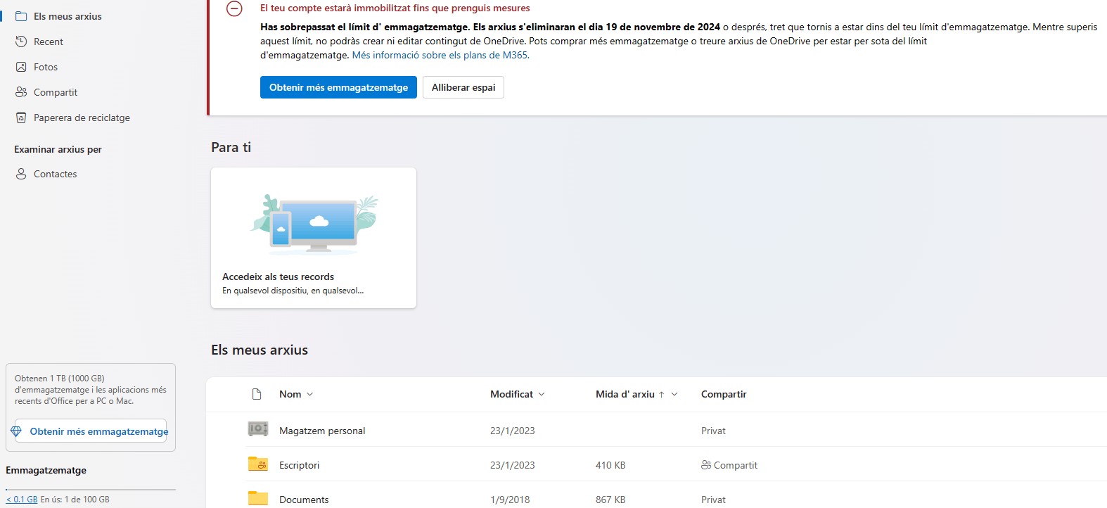 Error inici OneDrive - Microsoft Q&A