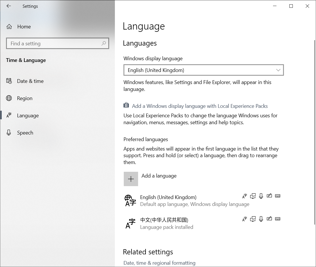 如何彻底切换Windows 10 语言？（CMD 界面语言相关） - Microsoft Q&A