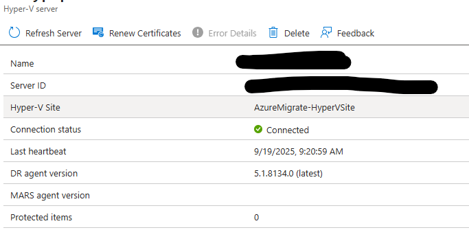 Unable to replicate Hyper-V hosted VMs - Mars agent version ...