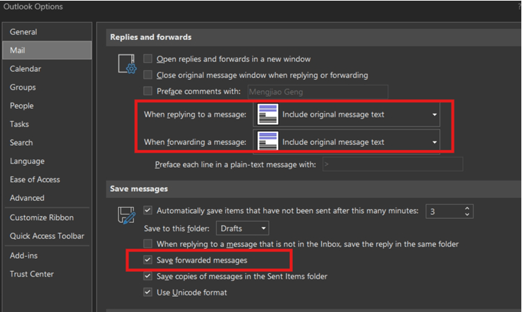 Don't see the original email in forwarded emails - Microsoft Q&A