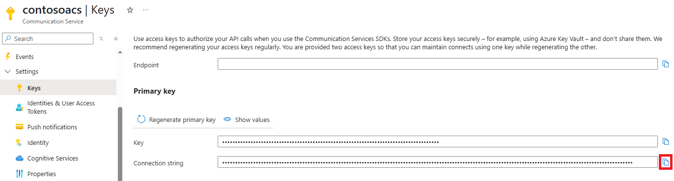 how to get connection string for azure email communication service ...