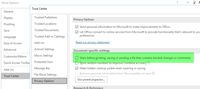 SAVING TRACKED CHANGES DOCUMENTS IN WORD - Microsoft Q&A