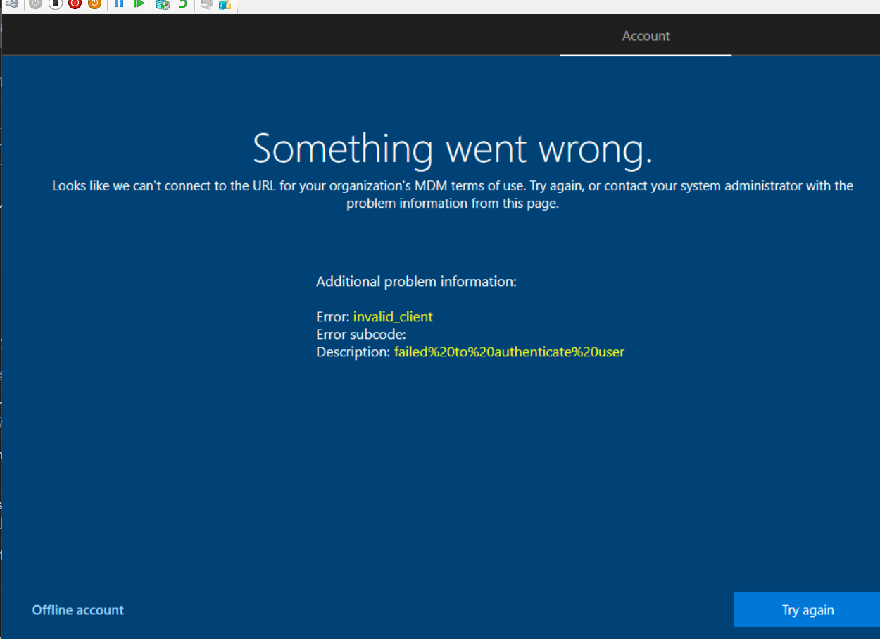 Microsoft entra ID error 0x80180018 - Microsoft Q&A