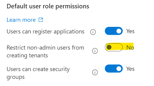 Unable to create Tenant - Microsoft Q&A