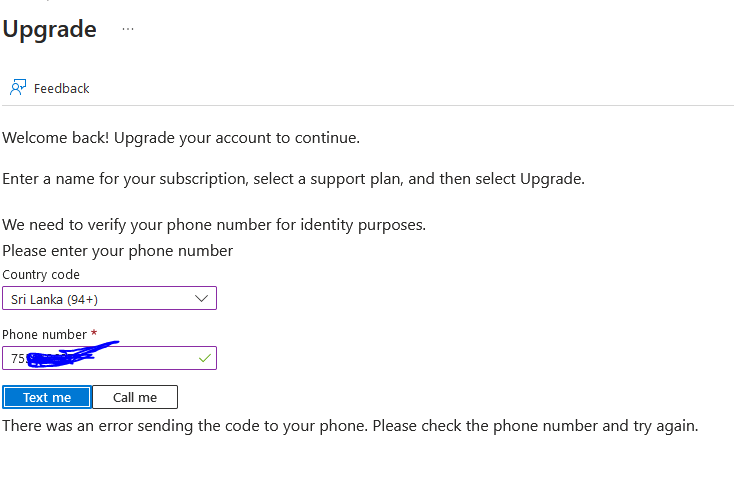 Unable to verify phone number - Microsoft Q&A