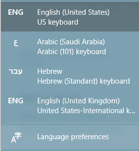 Language Preferences on Taskbar - Microsoft Q&A