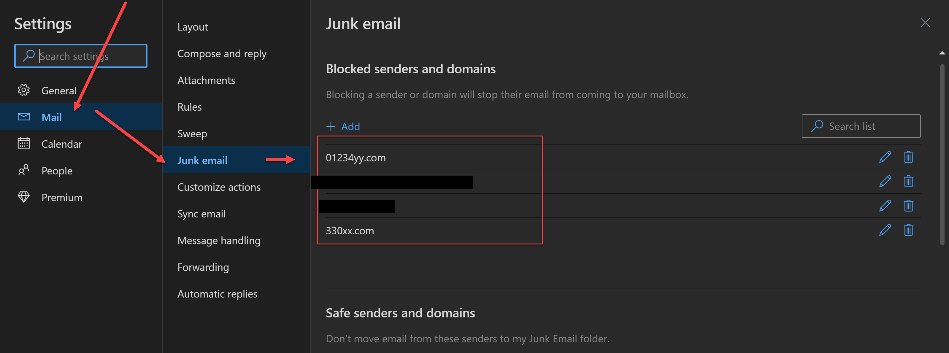 How do I block a domain name with multitudes of usernames - Microsoft Q&A
