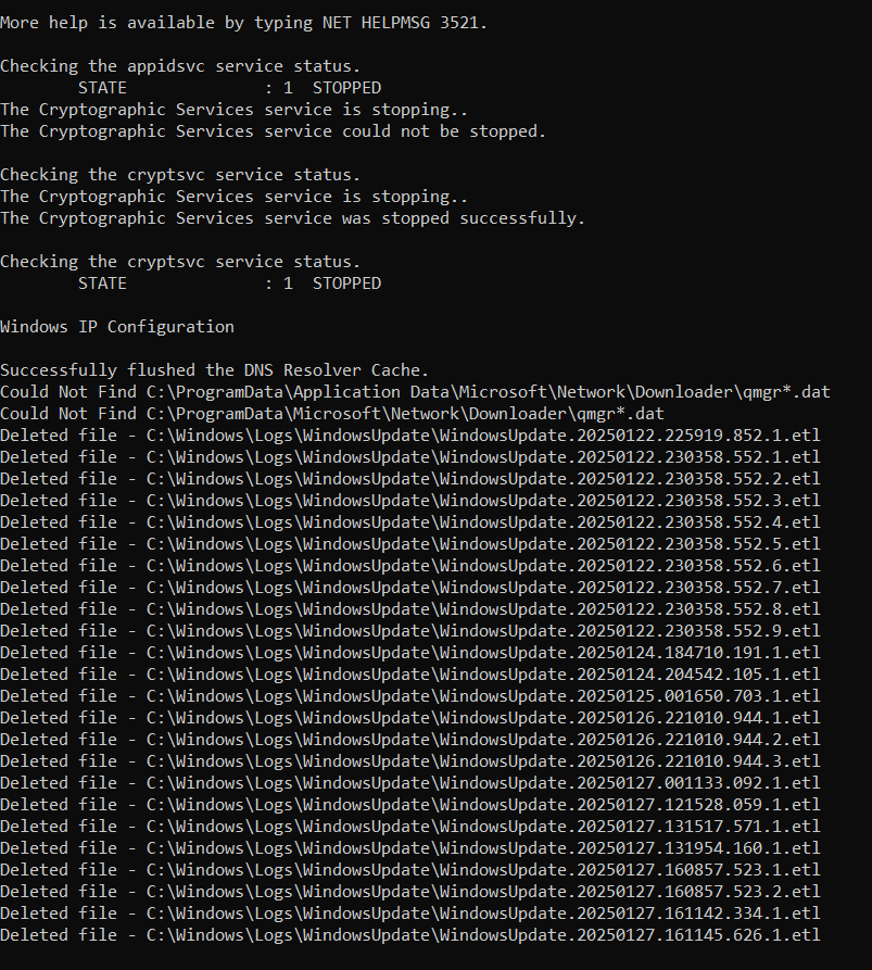 Windows Update is stuck on Status: Getting things ready - 70% for 12 ...