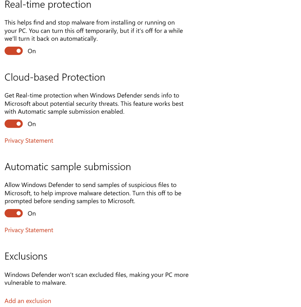 Windows Defender shows as Potentially unprotected - Microsoft Q&A