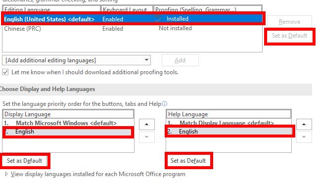 Changing setup language back to English - Microsoft Q&A