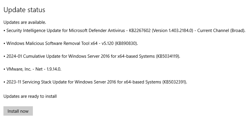 Compatible issues between windows server 2016 updates and SQL server ...