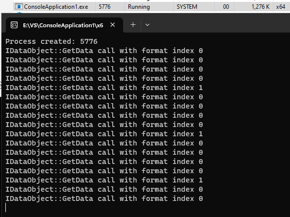 OleClipboard and IDataObject under local SYSTEM account - Microsoft Q&A