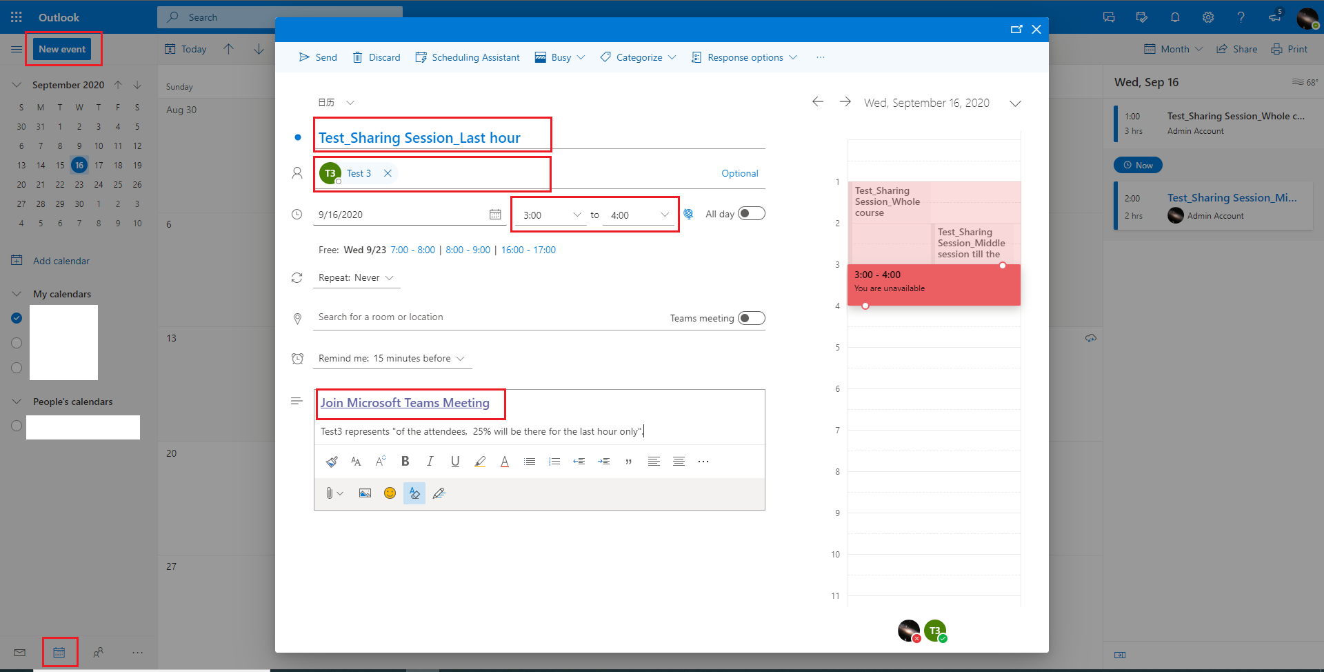 MS Teams: How do I create a meeting invite with a teams link but only ...
