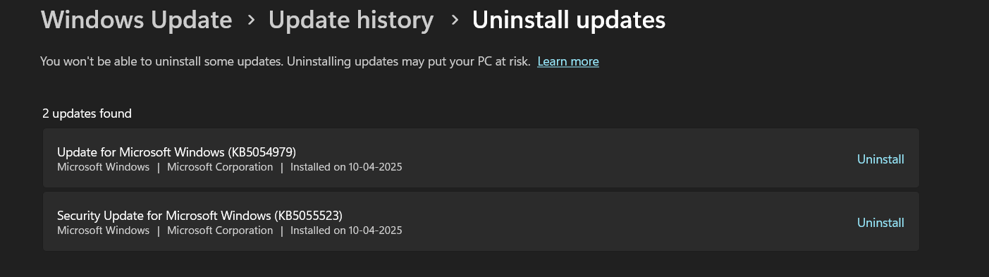 High CPU usage after window update - Microsoft Q&A