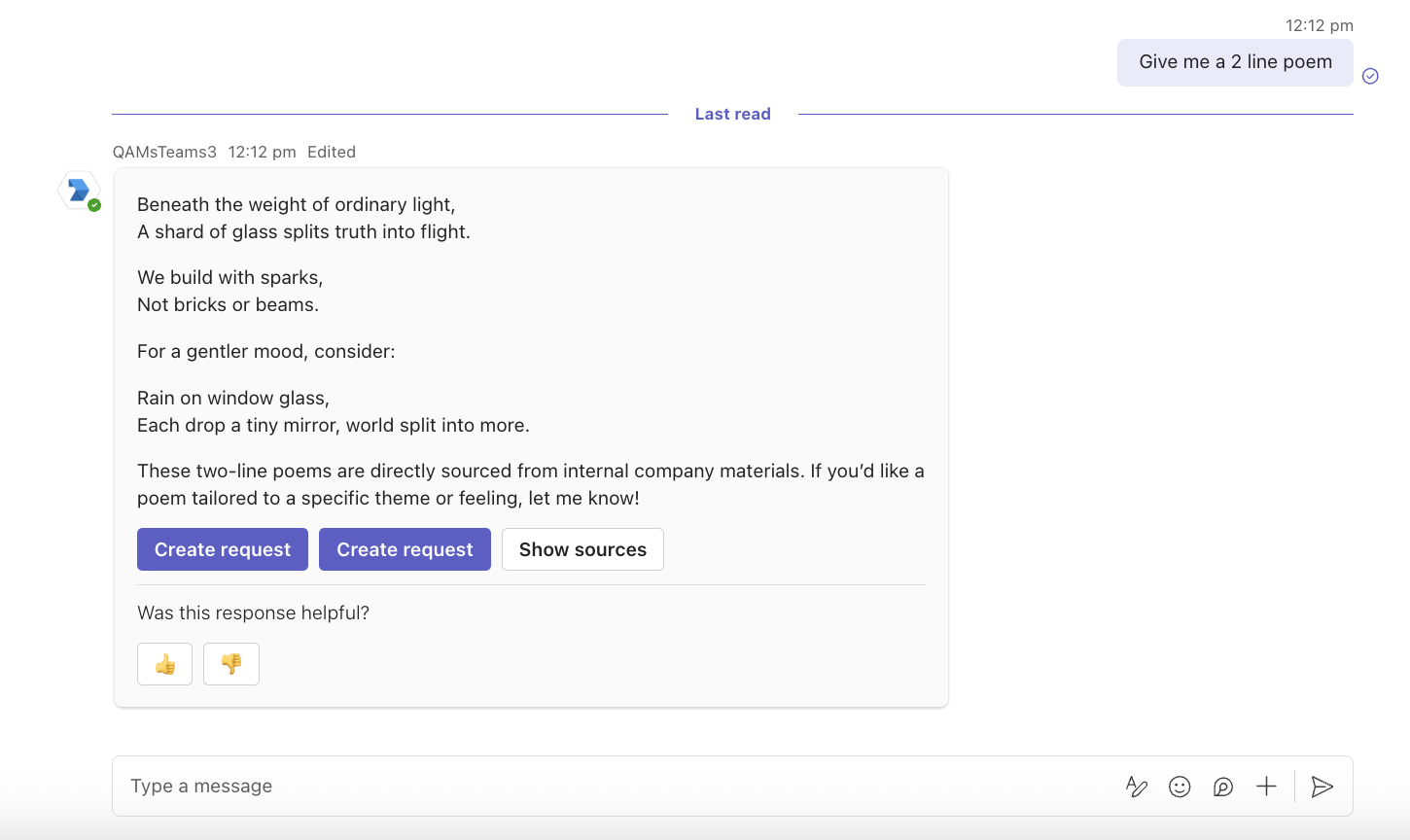 Suggested Actions do not appear when a message is updated - Microsoft Q&A
