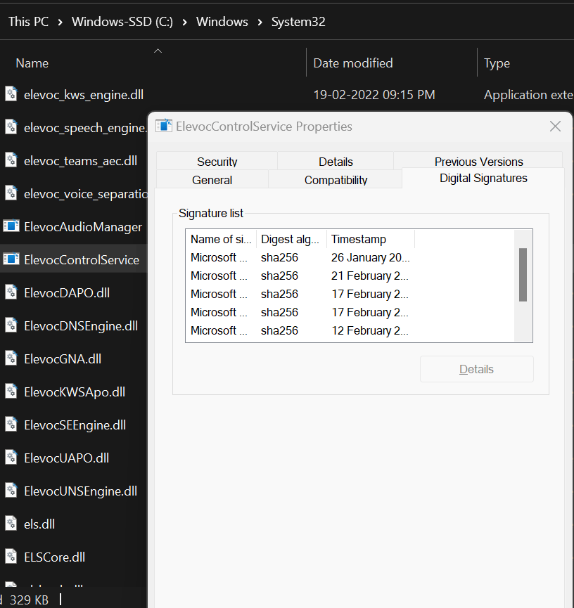 The file details for ElevocControlService not filled, is this a virus ...