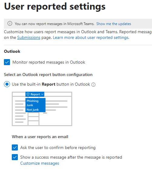 Microsoft Defender e-mail notification for user reported messages ...
