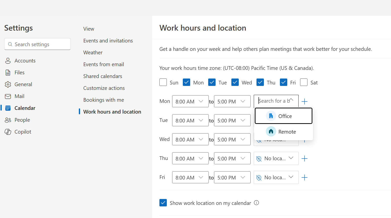 Setting your available work hours to allow for international travel ...