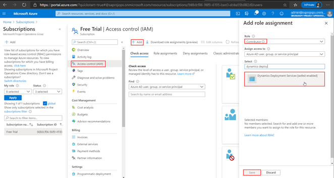 I am not able to Provide Dynamics Deployment Services access to my ...