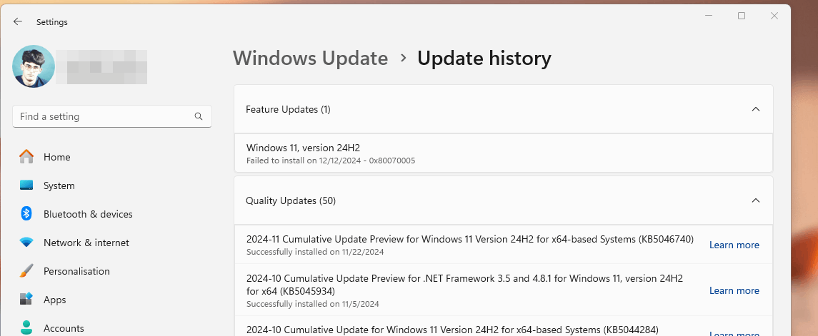 update Windows 11 Pro for WS - hp z640 - but started the Full update ...
