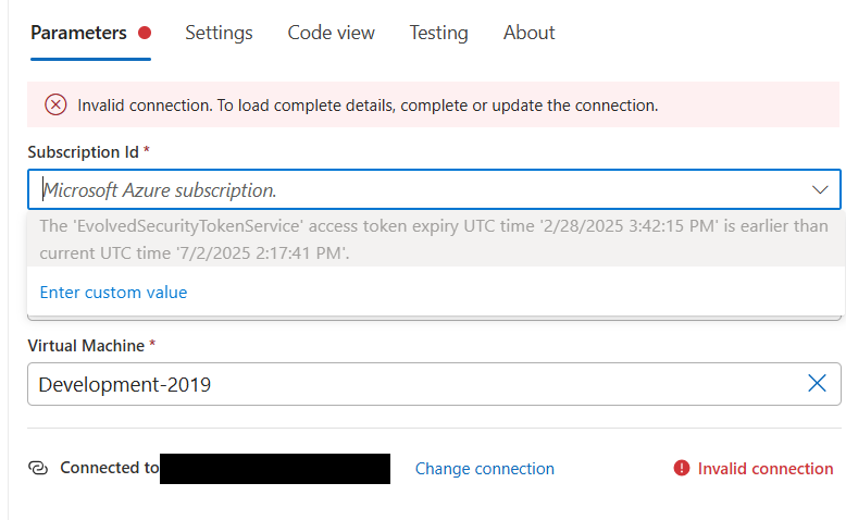 expired-azure-connection