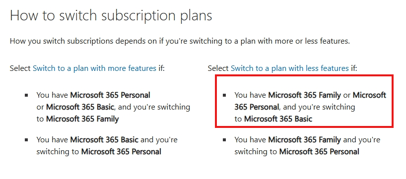 Do I have to cancel family 365 to Start basic? Will I get a refund as ...