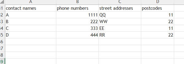 How to Arrange Contacts and Addresses by Their Same Postcodes ...
