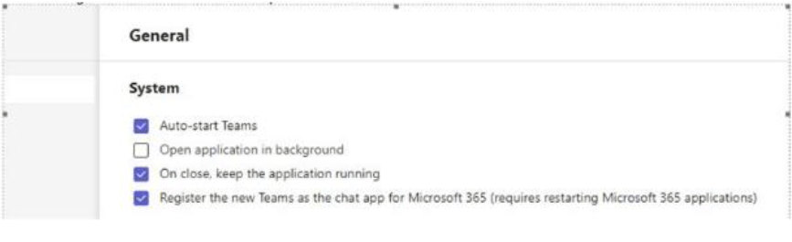 Cannot select Register the new Teams as the chat app for Microsoft 365 ...