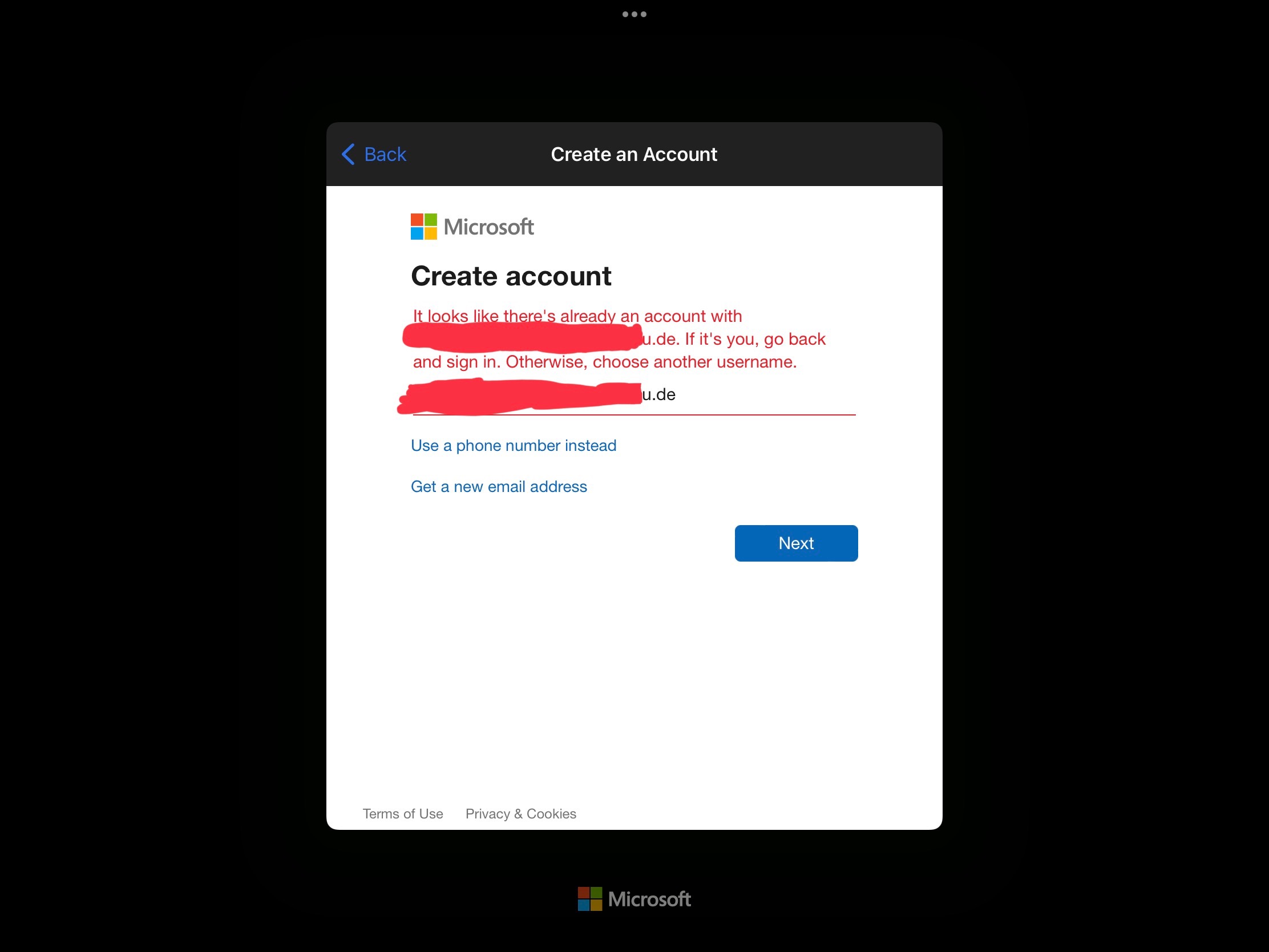 Ipad Apps wont log in anymore, they try to create new accounts instead ...