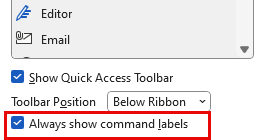 How do you make the commands in the Quick Access Toolbar shorter to ...