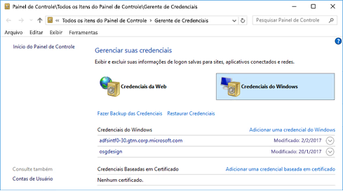 Credential Manager in Windows