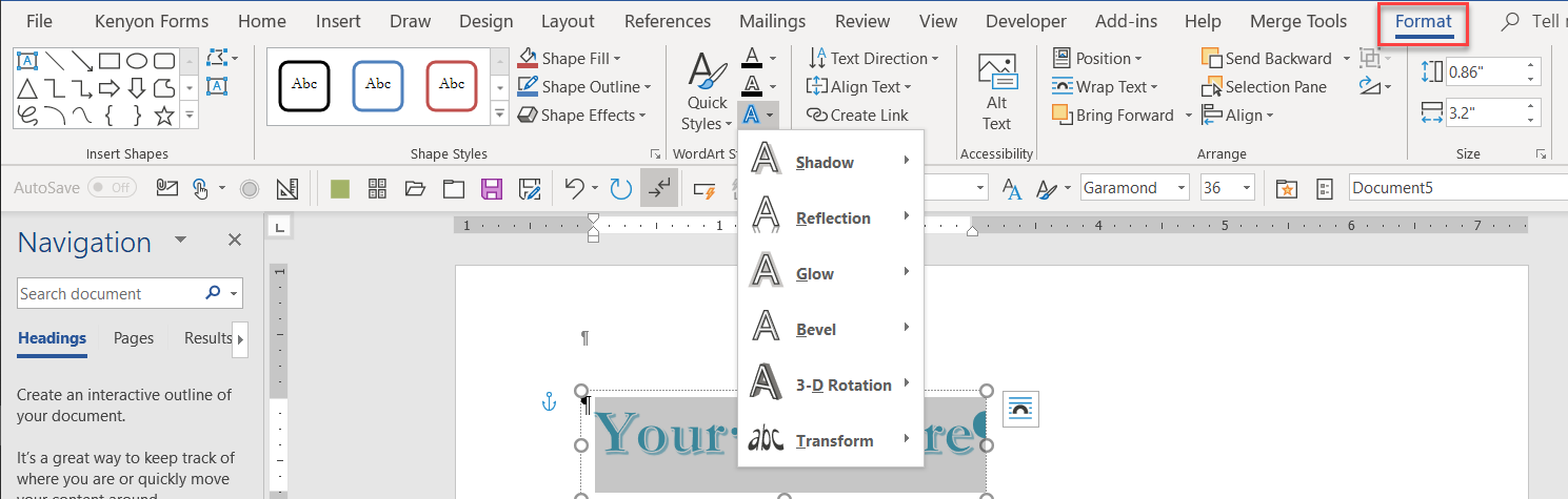 Drawing tool for word art - Microsoft Q&A
