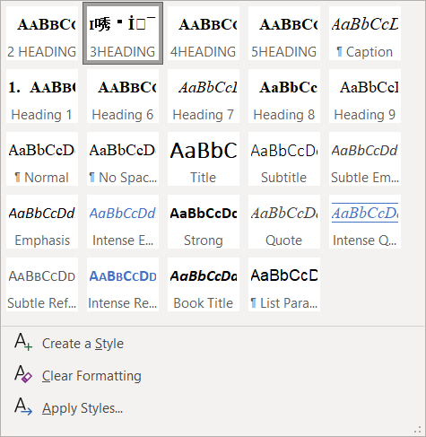 Word Headings Glitch: I have a long document with a lot of number ...