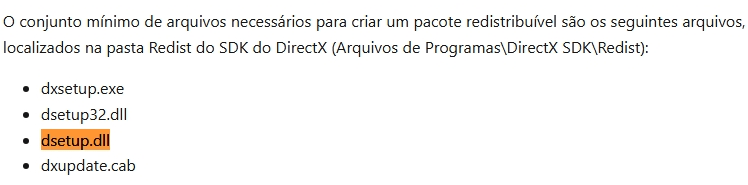erro dsetup.dll - Microsoft Q&A