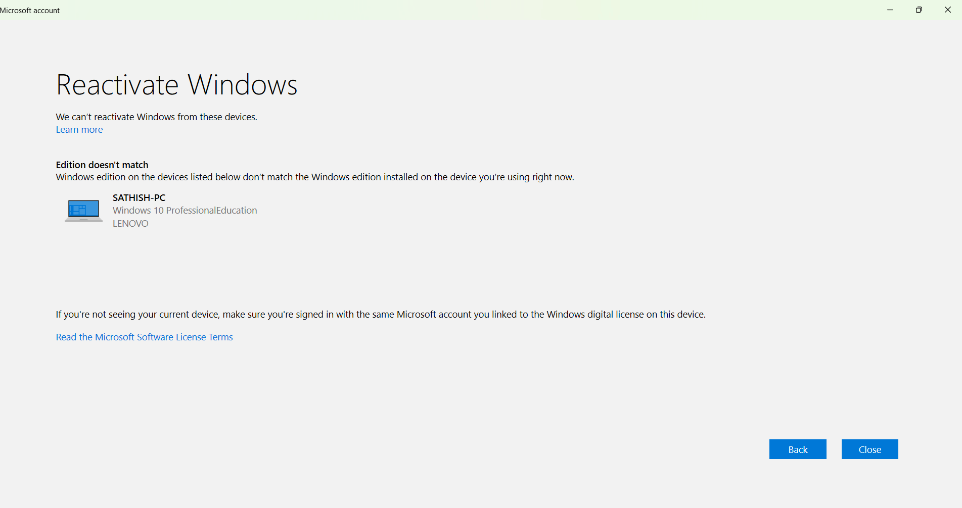 I tried to upgrade from windows 11 Home to Pro. Activation Failed, How ...