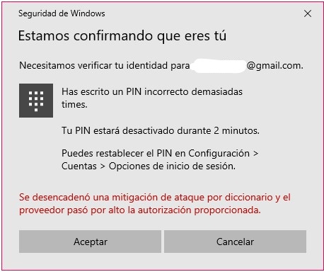 Problemas con el PIN ≈ Windows 10 - Microsoft Q&A