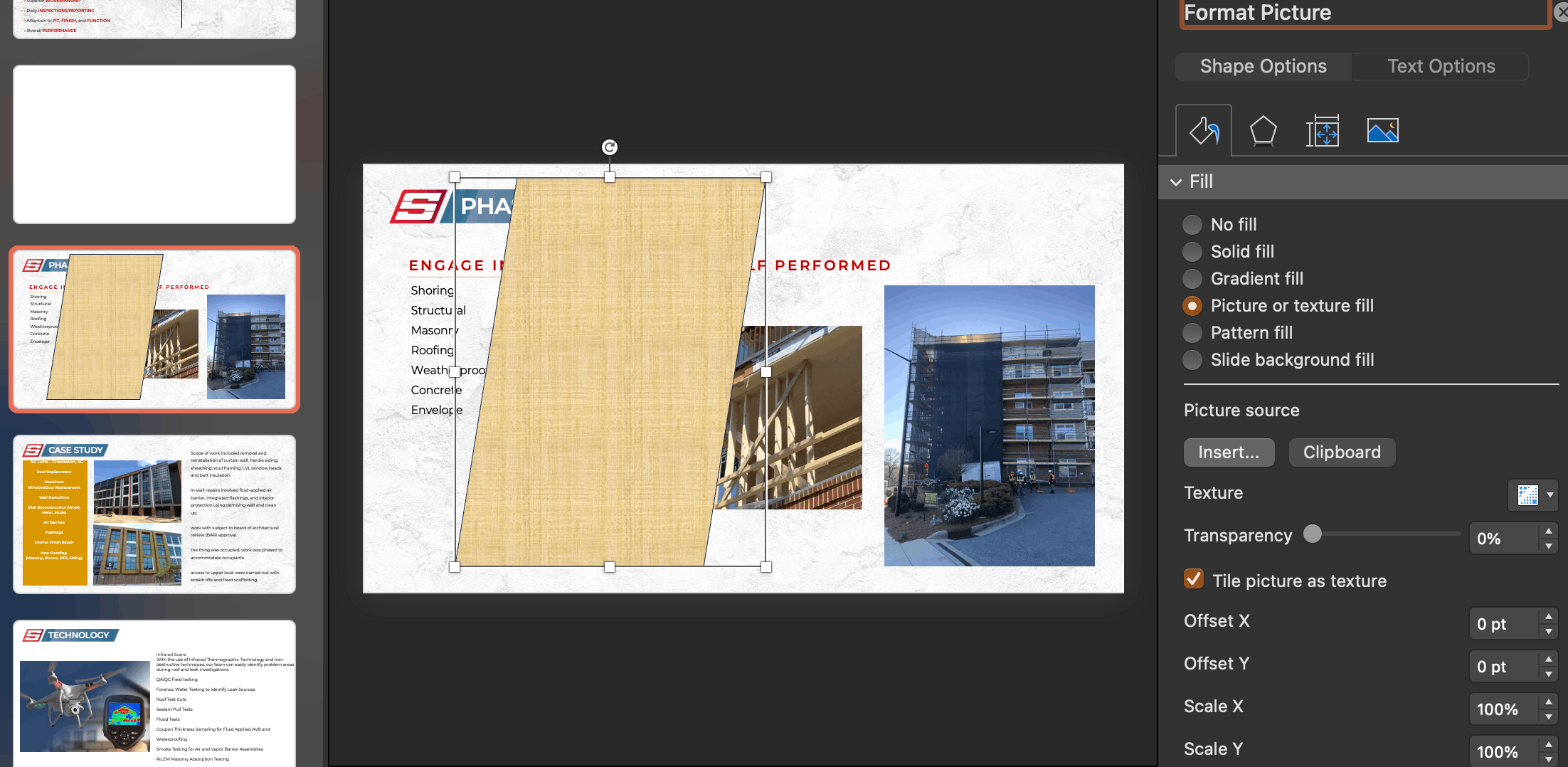 Why can't I fill a shape with an image on PPT via web? (Mac ...