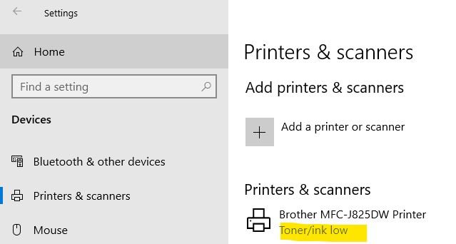 PRINTER INK LEVELS - Microsoft Q&A
