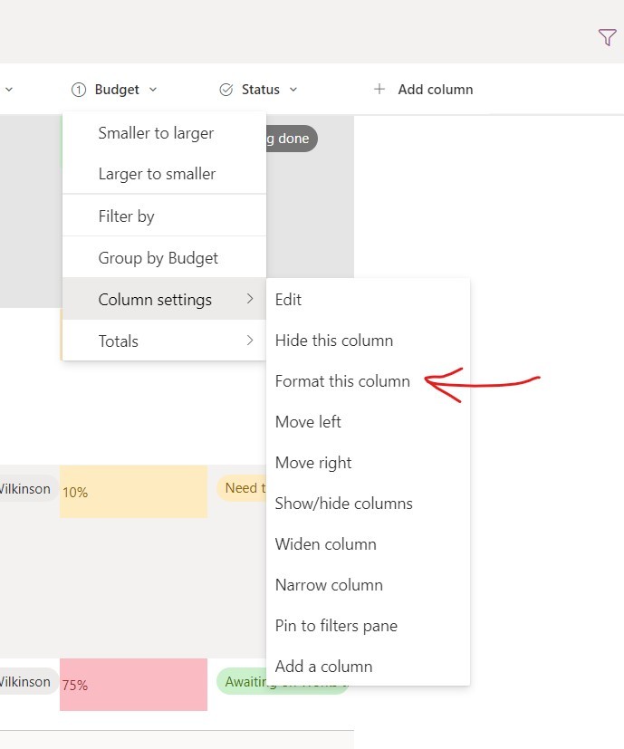 Lists - my conditional formatting rules disappear as soon as i click on ...