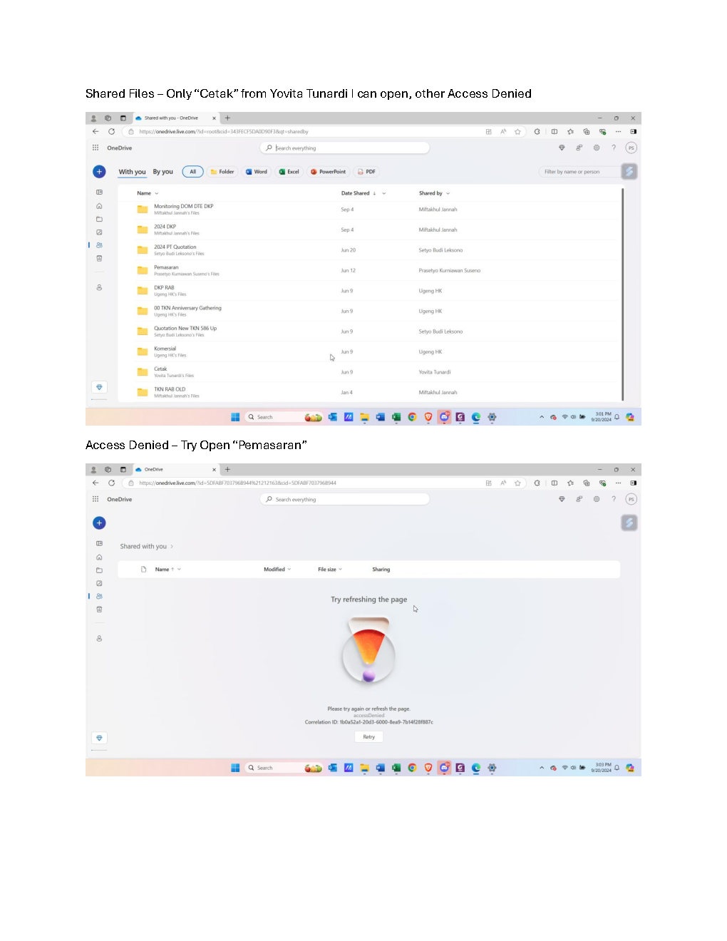 Already Got Shared File But Access Denied - Microsoft Q&A