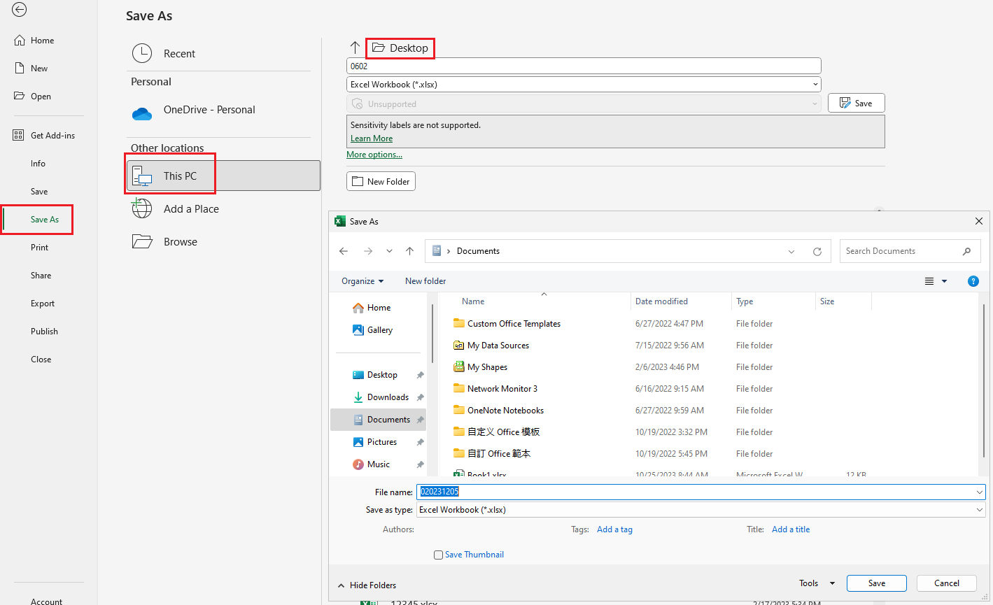 How to save my excel doc in the folder it is in - Microsoft Q&A