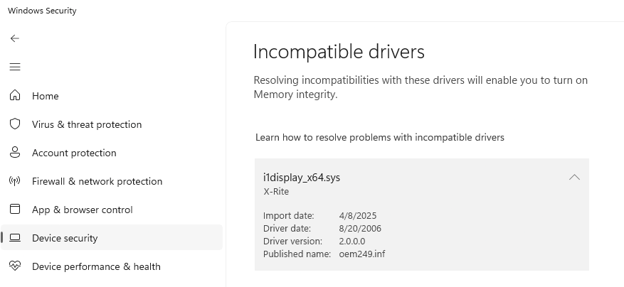 Core Isolation/Memory Integrity - Microsoft Q&A