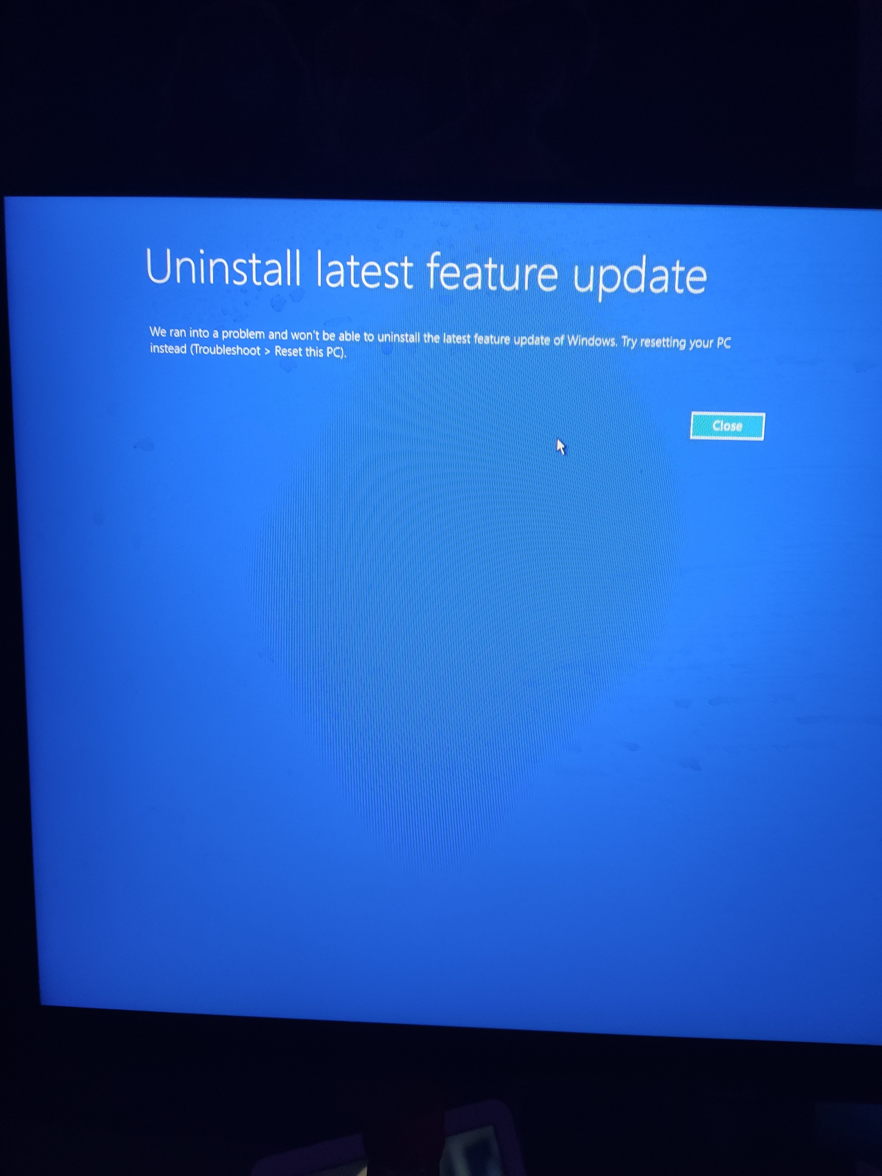 Can't factory restore or access anything. - Microsoft Q&A