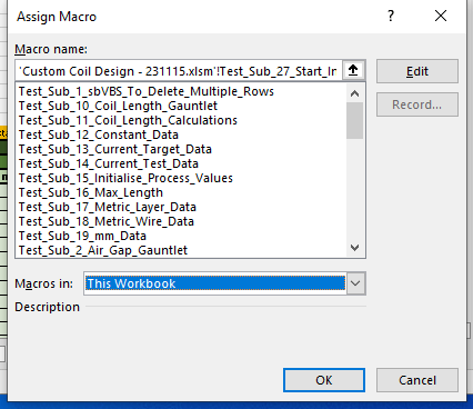 Macro for the button is corrupted by the Excel File name appended to ...