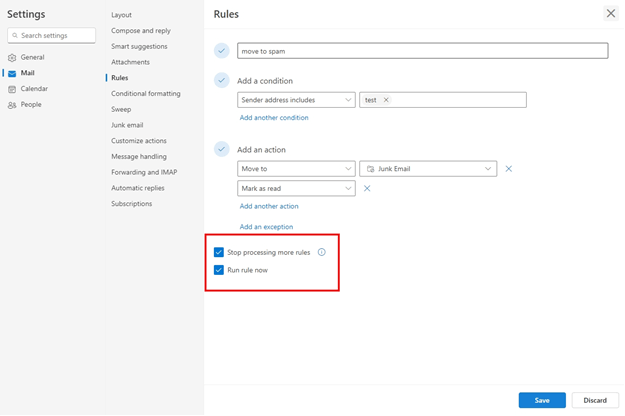 How to make rules to move Email which starts sender address from ...
