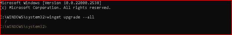 winget upgrade --all will not work - Microsoft Q&A